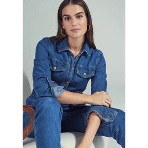 Long Tall Sally Blue Denim Jumpsuit